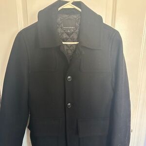 Banana Republic Wool Pea Coat, Mens Small